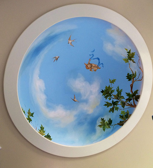 Painting Mural on Ceiling - Pediatric and Cosmetic Dentists in Southlake, TX