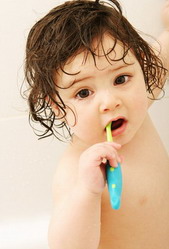 Child Brushing Teeth - Pediatric and Cosmetic Dentists Keller, and Southlake TX - Donohue & Donohue, DDS